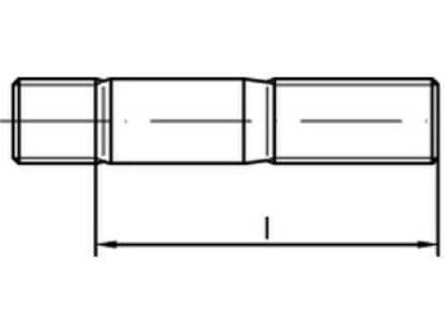 10 x Stiftschrauben, Einschraubende  1,25 d DIN 939 A 4 M 16 x 85 A 4, CAB FASTE