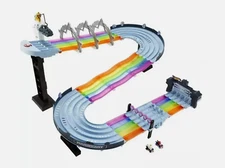 Hot Wheels Mario Kart Rainbow Road Race Track Set Lights Sounds NEW SHIPS FAST