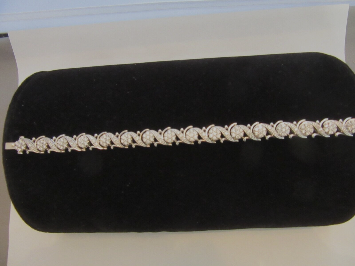 18K White Gold Jabel 4.0 ctw Diamond Add a Link Bracelet With