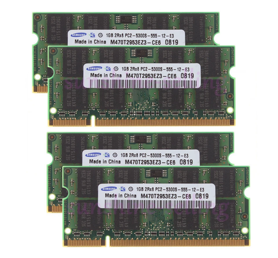 10x 1GB Samsung 1G 2Rx8 PC2-5300S DDR2 667 Mhz 200Pin Memory Laptop RAM Test LOT - Image 2 of 4