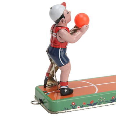Clockwork Score Toy Vintage Tin Basketball Player Toy Wind Up ...