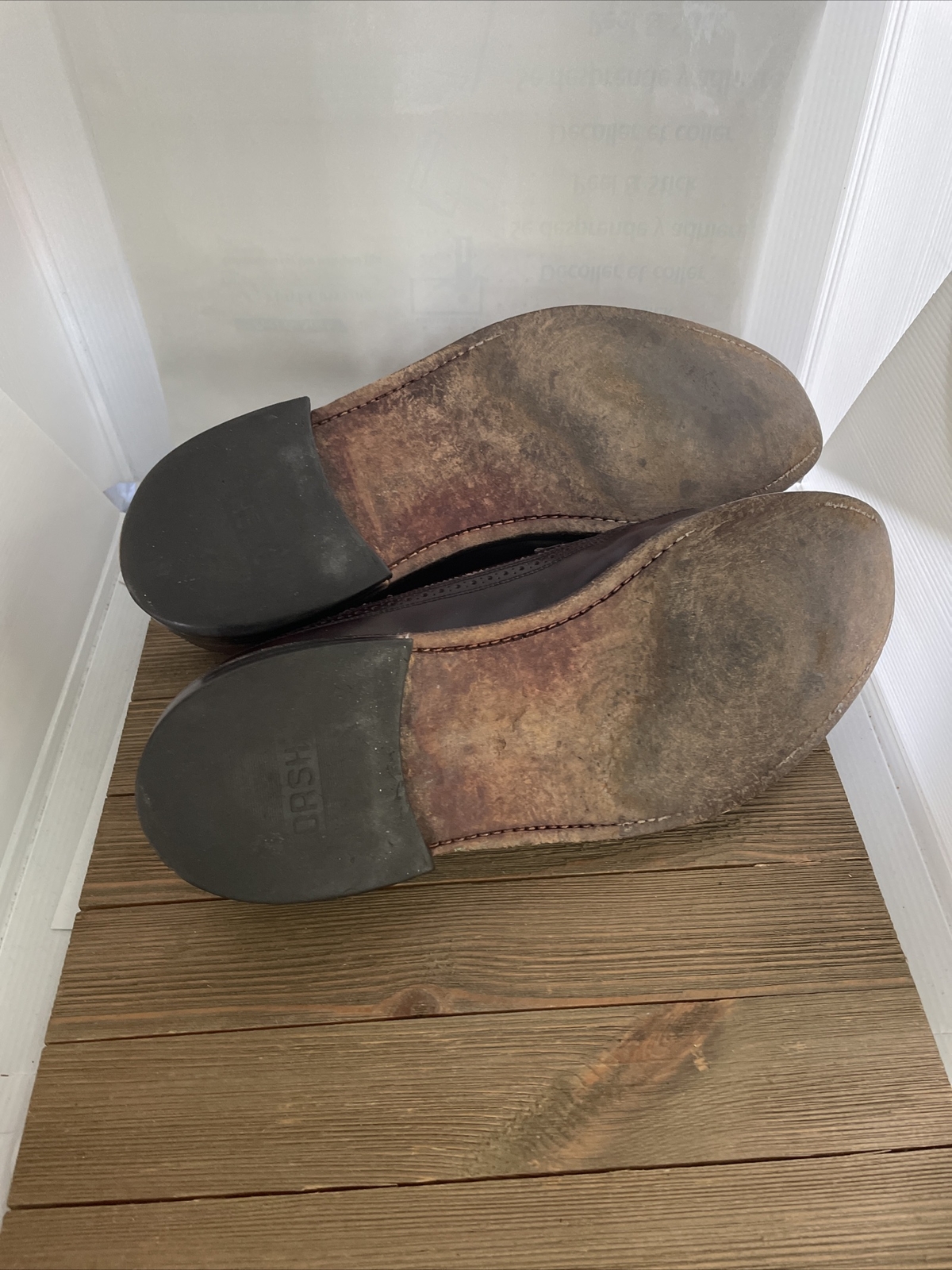 Vtg Florshiem Mens Burgundy Wine Oxfords Leather Lace Up Dress Shoes