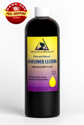 LECITHIN SUNFLOWER FLUID LIQUID EMULSIFIER EMOLLIENT PURE 48 OZ