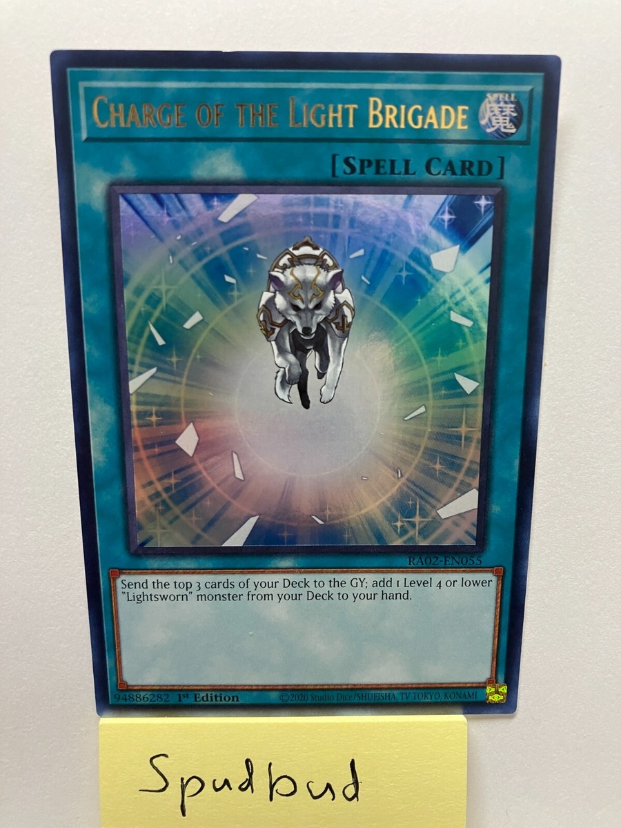 charge of the light brigade yugioh card SOVR-ENSE2 Super Rare Limited Editi may be 1st or Unlimited Edition YCS Stamped - Charge of