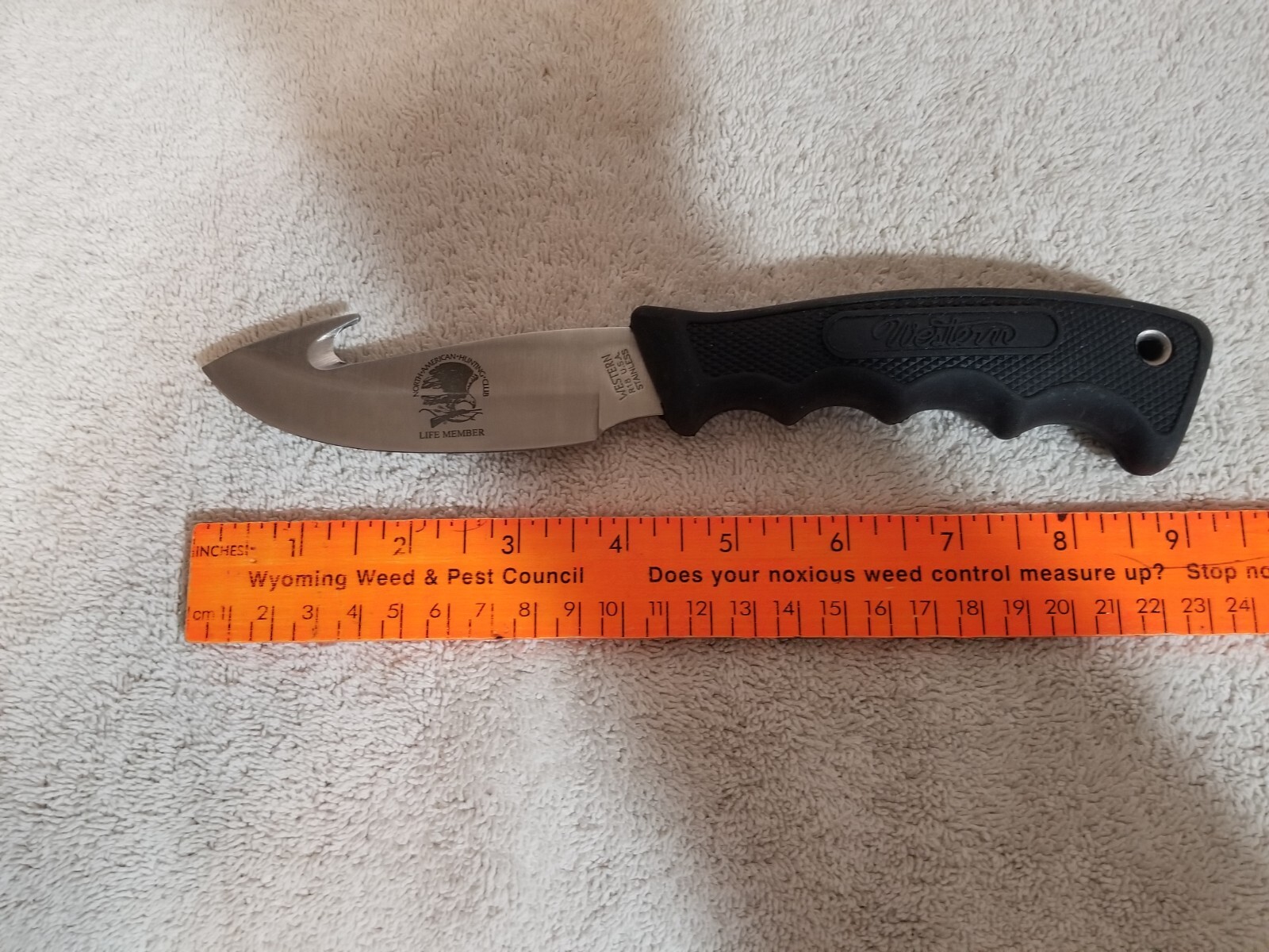 VINTAGE WESTERN R18 U.S.A. NORTH AMERICAN HUNTING CLUB FIXED BLADE