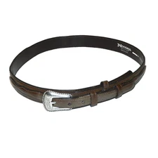 VTG 1996 NOCONA MEN'S BELT 36 TOP HAND LEATHER RANGER TAB SILVER BUCKLE N2476802