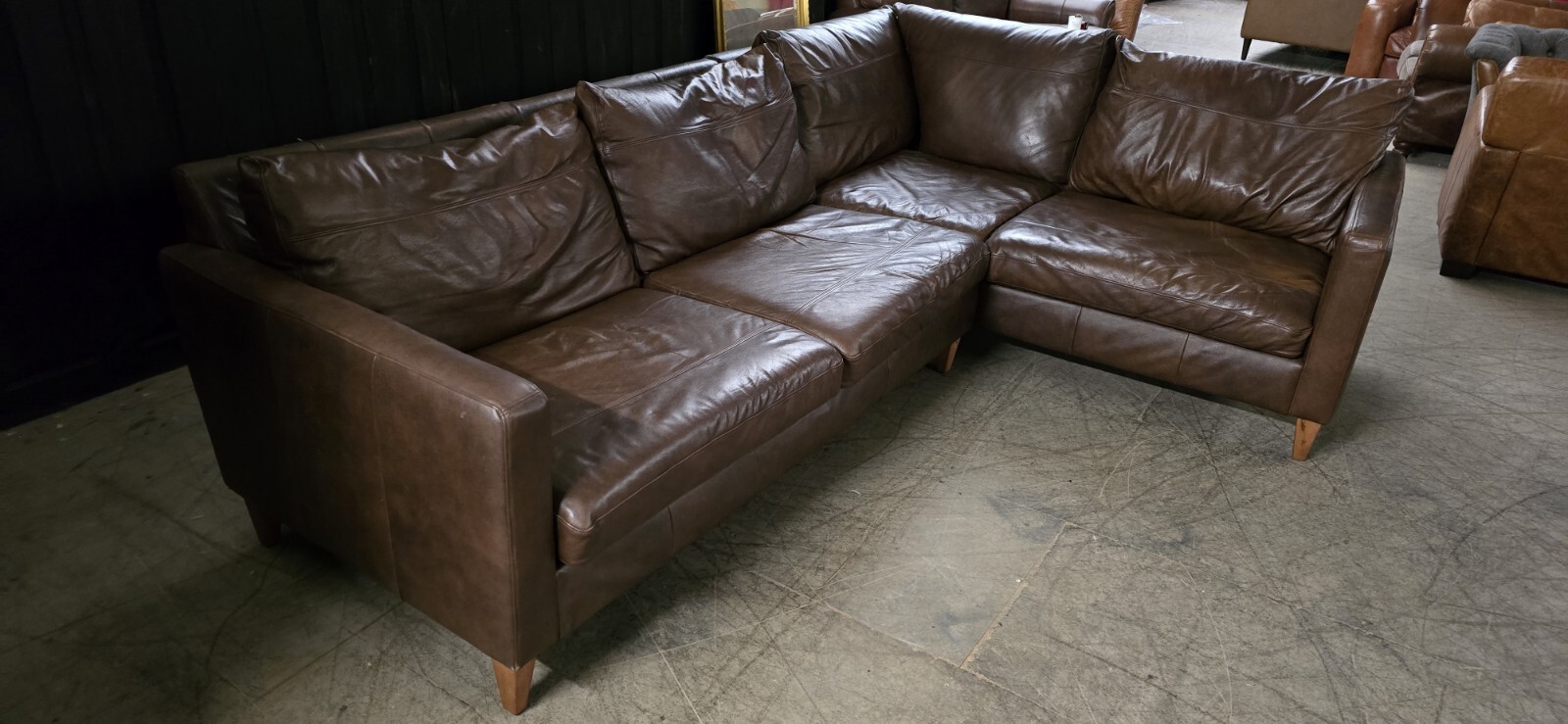 SUPERB JOHN LEWIS BAILEY CORNER LEATHER SOFA 🇬🇧🚛 eBay