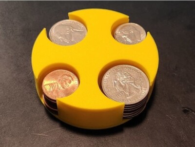 3d Printed Coin Card Holder Keychain Coin Purse ID Card Holder 3D