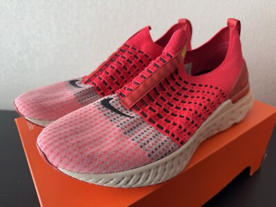 Nike React Phantom Run Flyknit 2  Siren Red  DV2145-600 Men's 10 No-Lid