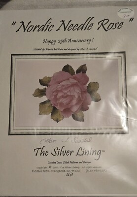 The Silver Lining Nordic Needle Rose Cross Stitch Pattern (2000