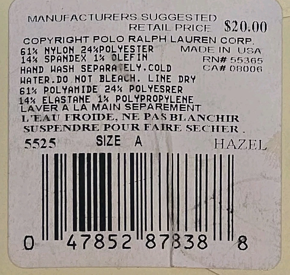 Top de control de medias de microfibra Ralph Lauren talla A avellana Foto 3 de 4