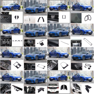 43PC Soft Real Carbon Fiber Car Interior Kit Cover Trim For Sub@ru BRZ 2022-2023
