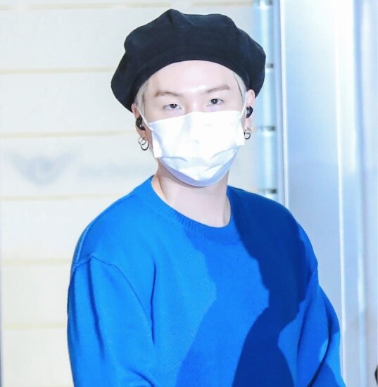 [UNIVERSAL CHEMISTRY] BTS Suga Jimin Black Newsboy Cap Black Hat