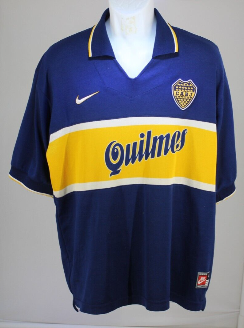Club Boca Junior Authentic Nike Jersey Size LARGE 1996-1998 T | eBay