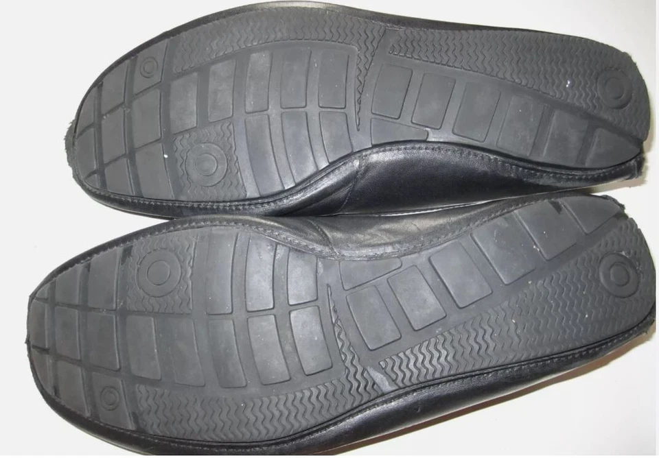 Cole Haan Mens Shoes Loafer Black Leather with Silver Buckle 12 M - Image 2 of 4