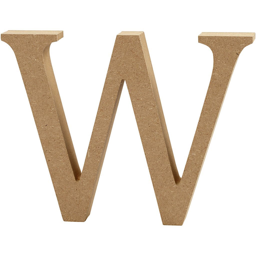 Letter, H: 8 cm, thickness 1,5 cm, MDF, W, 1pc