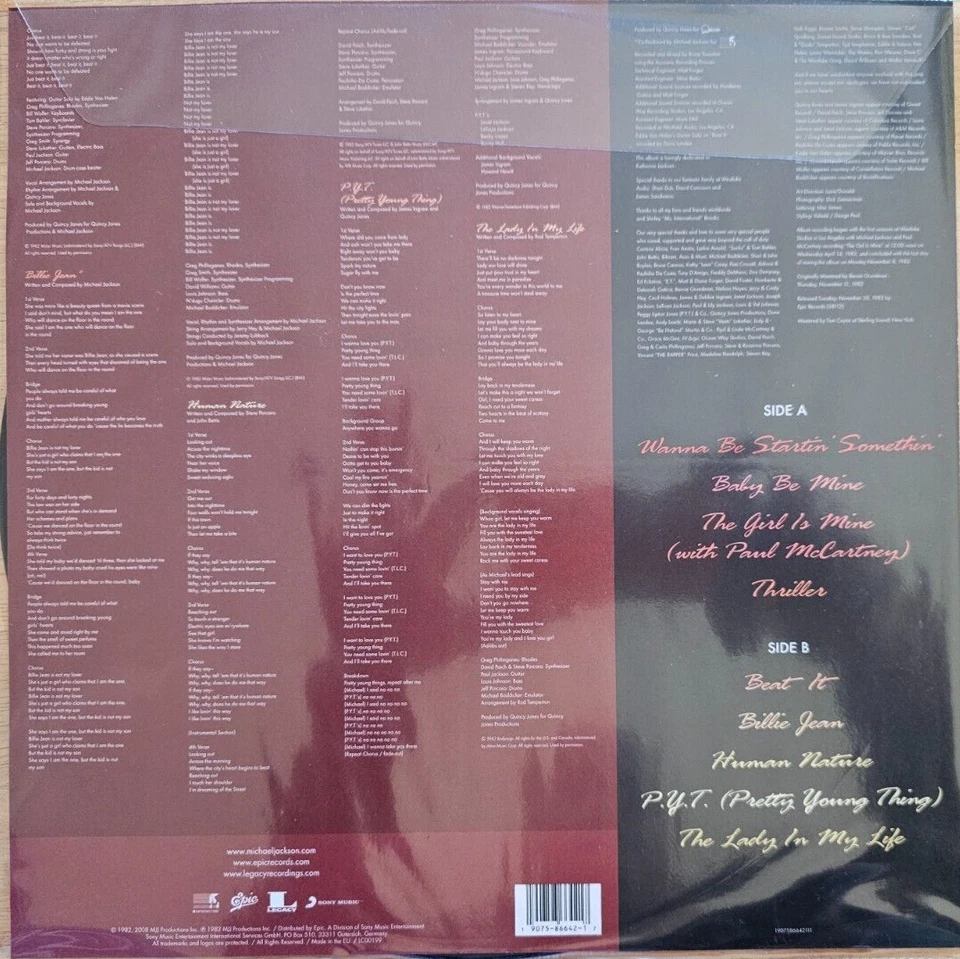 Michael Jackson Thriller 2018 LP Album picture disc vinyl record reissue soul - Image 2 of 4