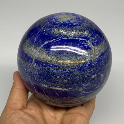 3.7 lbs,3.9''(98mm), Lapis Lazuli Sphere Ball Gemstone @Afghanistan, B27551
