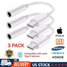 USB-C Type C to 3.5mm AUX Headphone Jack Adapter for Samsung S25/iPhone 16/Honor