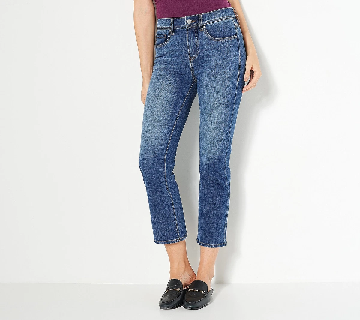 NYDJ Curves 360 Crop Kick Flare Jeans Paolo 10 New eBay