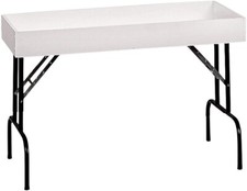 White Folding Dump Table Folding Legs 24" x 48"x 4 1/2” x 30" High Retail