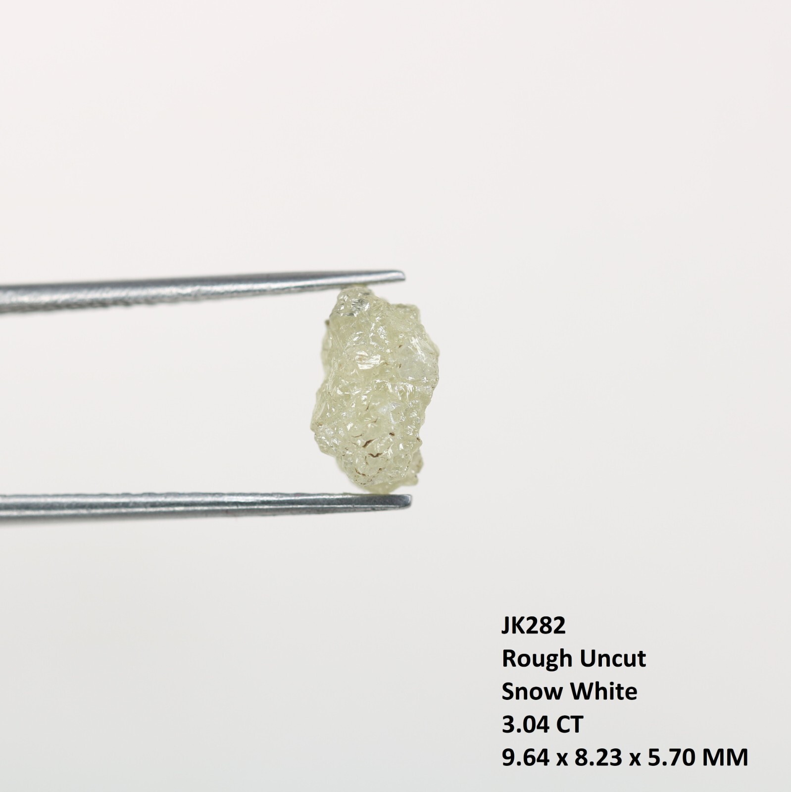 3.04 CT Loose Raw Snow White Uncut Diamond for Engagement Ring