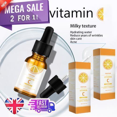 20ML 2x10ml✅ Vitamin C Serum 💜 Hyaluronic Acid Anti Ageing Wrinkle Face Care ❤️ - Picture 1 of 4