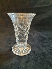 12cm vintage Webb Corbett Crystal vase Diamond cut pattern Glass Vase