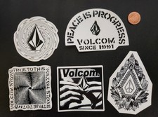 VOLCOM Surf Snowboard BMX Skateboard 5 Sticker Set Flawless NEW old stock  #60