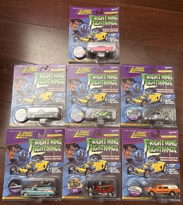Complete Set(7) Series 1 Johnny Lightning Fright ning Lightnings Cars w/ Ecto 1A