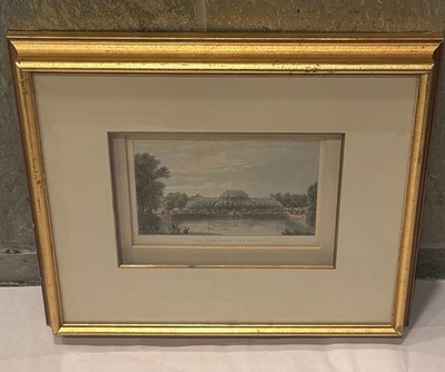 #ad #ad 1851 John Tallis Engraving Palm House Kew Gardens London Paul Victorius Framed $155.00