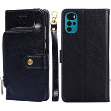 Zipper Bag Leather Phone Case, For Motorola Moto E32 India/E22s 4G Global, For O