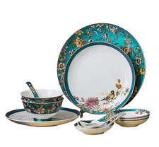 Vintage Jingdezhen Bone China Dinner BRP 680 Set 73pc Luxury Asian Servic