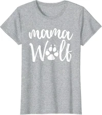 Mama Wolf Wolves Lover Mom Mother Women Gift Best Day Ladies' Crewneck T-Shirt