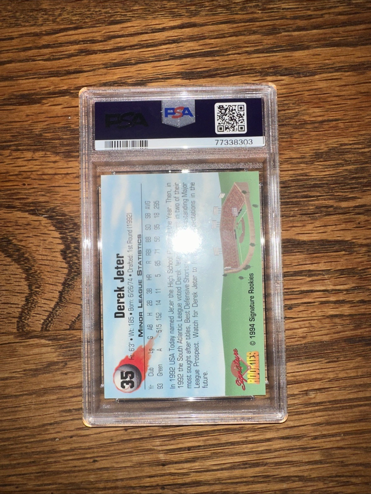 1994 Signature Rookies - Derek Jeter #35 Signatures /8650 (AU) view 2