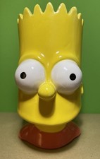 Vintage Ceramic 3D Bart Simpson From The Simpsons Money Box Piggy Bank 2000 Fox
