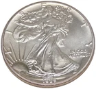 1989 American Silver Eagle BU Blast White 1 oz .999 Silver Coin Capsule