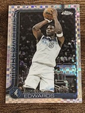 ANTHONY EDWARDS 2025-26 TOPPS CHROME X-FRACTOR #151 **TIMBERWOLVES**
