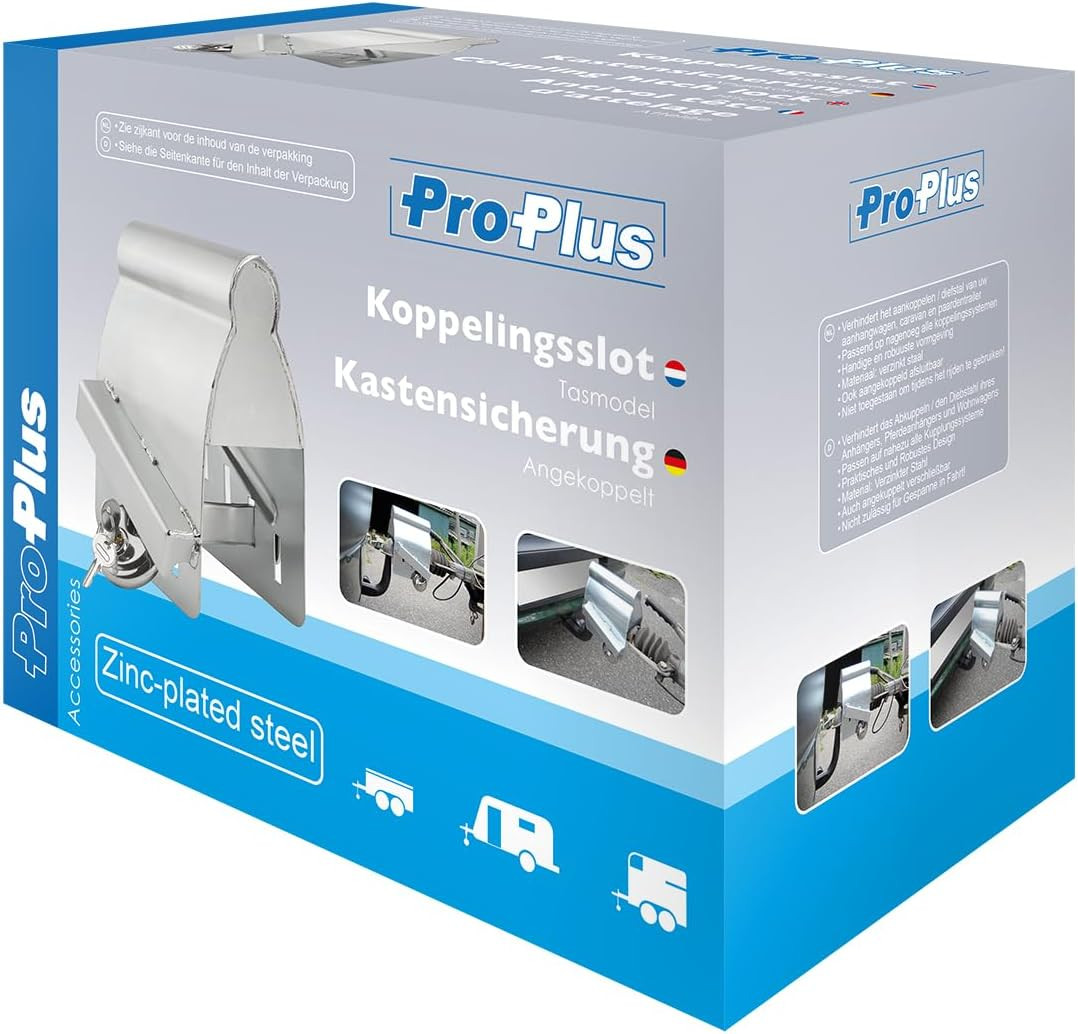 ProPlus 341326S Lucchetto Sicurezza Gancio Rimorchio Antifurto Acciaio