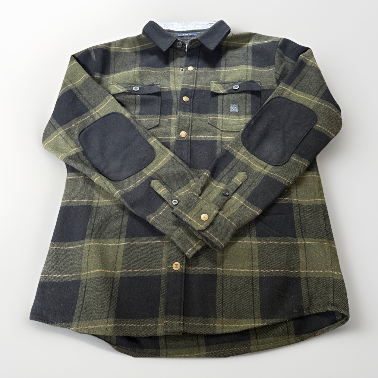 Roark Nordsman Long Sleeve Flannel Army shirt jacket - Men’s Large (Forest) wool