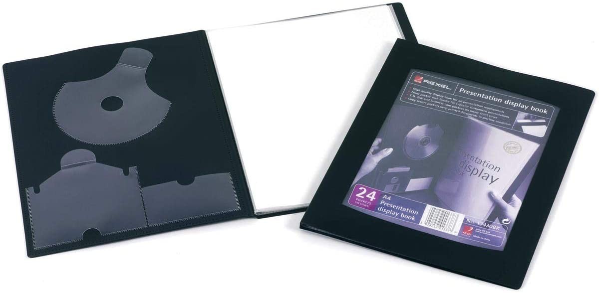 Rexel Presentation Display Book A4 Size 24Pckt 17430BK