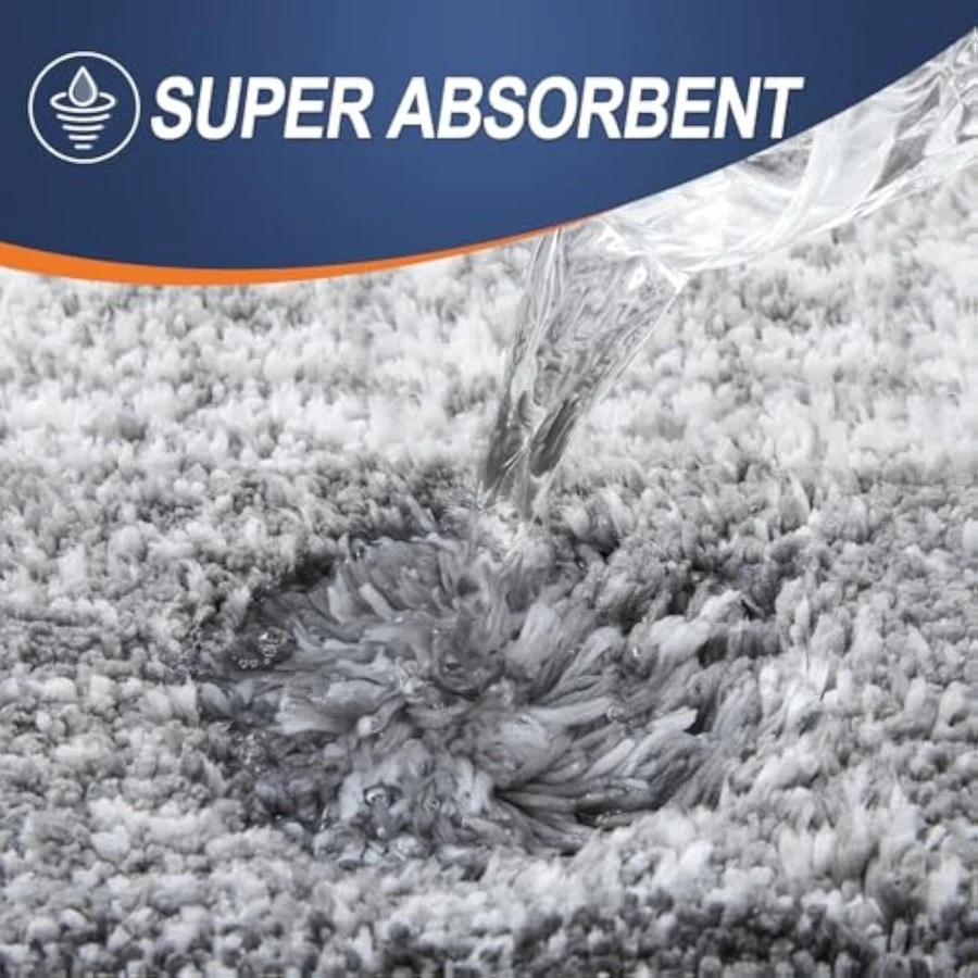 Alfombras de baño 47x17, alfombras de baño de microfibra absorbente extra suave, Foto 3 de 4