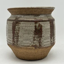 1970s MCM Vintage Studio Pottery Vase By William Sage