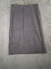 Vintage Cabela's Gray Patchwork Denim Midi Skirt Size 18 Western Boho Country