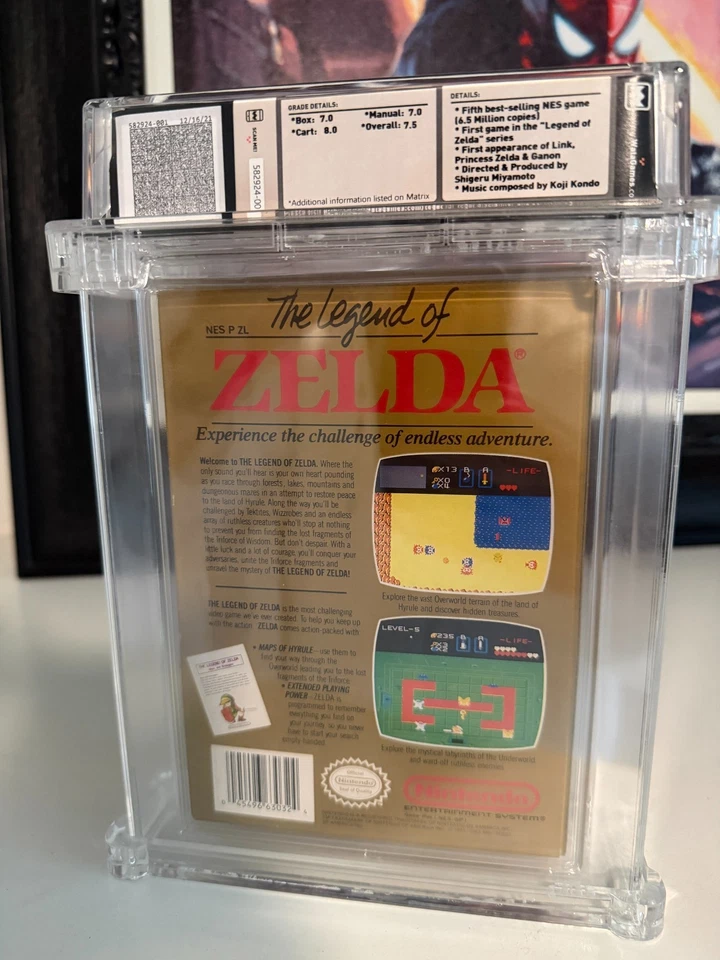 The Legend of Zelda Nintendo NES - Completo en Caja (CIB) - Clasificado Wata 7.5 Dorado Foto 2 de 4