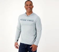Life Is Good Women's Top Sz L Men's Active Hoodie Medium Grey Heather A602302
