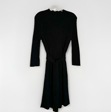 Calvin Klein Black High Neck Mid Length Belted Sweater Dress Size S/ P #b04