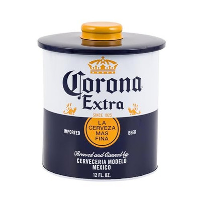 Corona Metal Large Round Cylinder Canister 6.5'' 67.63oz/2000ml Tin with Lid F...