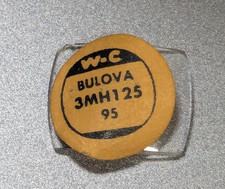 NOS W-C Watch Craft 3MH125 Bulova Mineral Glass Domed Crystal 12.5 x 9.5 MM
