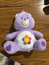 Vintage Care Bears Plush Harmony Bear 11" Purple Nanco 2004